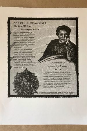 Limited Edition Letterpress Poster and a Poem for Emma Goldman